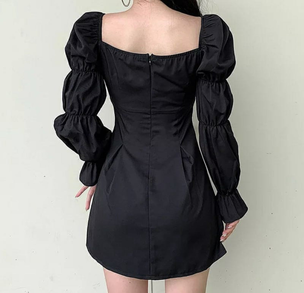Midnight Rebel Black Lace-Up Mini Dress