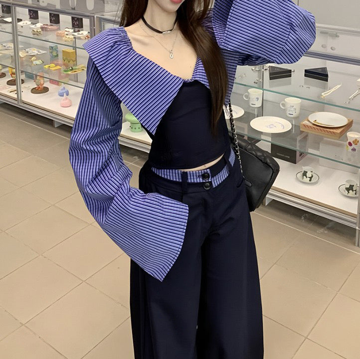 Sailor Stride Flare Sleeve Top