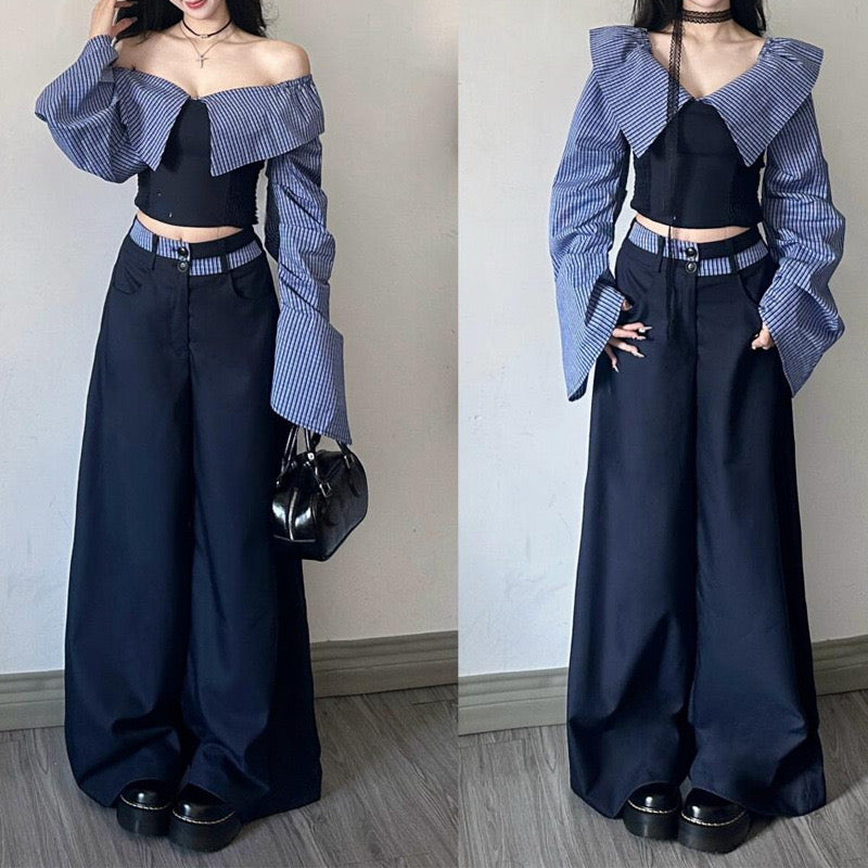 Sailor Stride Flare Sleeve Top